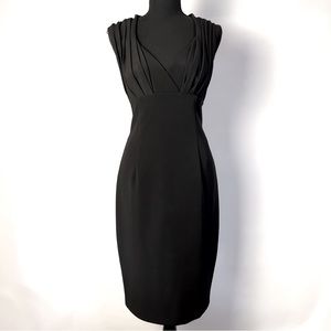 Adrianna Papell Black Cocktail Sleeveless Sheath Dress